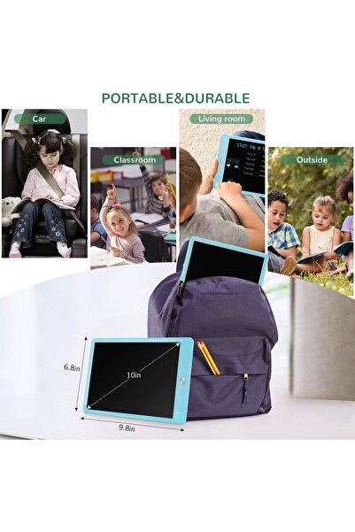 genernic TEKFUN 10-inch Color LCD Writing Tablet – Blue (Kids 3-7)