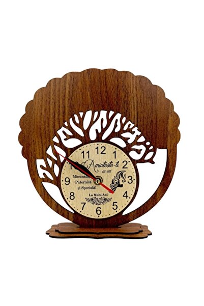 OEM Ceas decorativ din lemn pentru brad, pentru soție/prieten/mamă, mesaj gra...