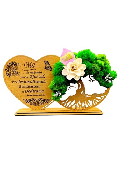 OEM Decorațiune Copacul Vieții cu Inimă, cadou personalizat „Mulțumesc pentru...