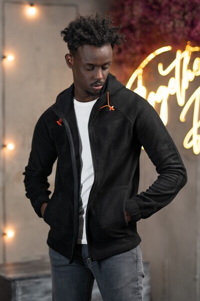 FBI Slimfit Hooded Side Pocket Zippered Sports Fleece Cardigan