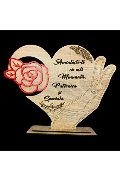 OEM Heart wall frame decoration with rose, personalized with standard message for mother, daughter, fami