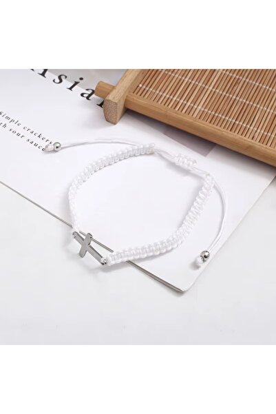 OEM Macrame Bracelet with Simple Metal Cross – Adjustable
