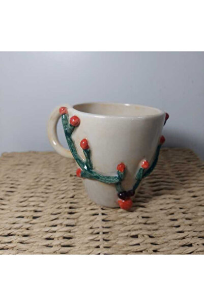 esdekor Large handmade ceramic mug 8x9
