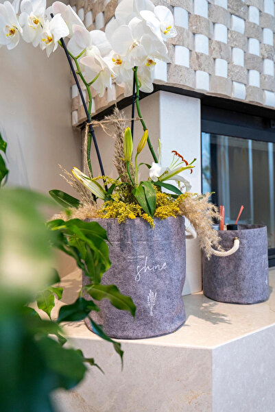 Epilons Round Organizer with Handle Multi-Purpose Easy to Carry Organizer Felt Basket (maxi) 03655