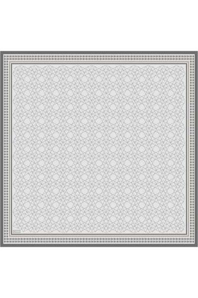 Belli Twill İpek Eşarp - 4053-02 Açık Gri