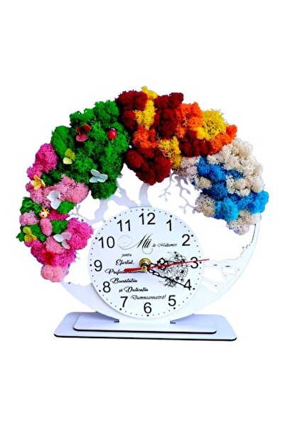 OEM Ceas decorativ Copacul Vieții, personalizat cu mesaj standard, licheni st...