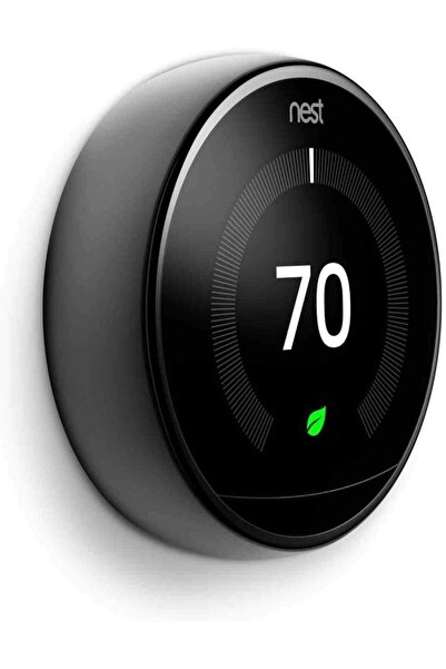 Nest ترموستات التعلم المبرمج من الجيل الثالث باللون الأسود T3018US