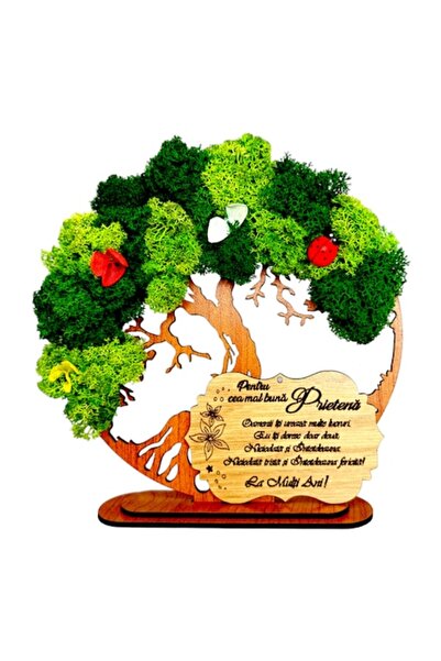 OEM Decorațiune de perete Copacul Vieții cu mușchi stabilizat și flori decora...