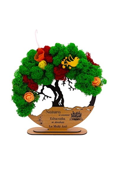 OEM Tree of Life Frame with Stabilized Lichen, Personalized Message "Nature R...