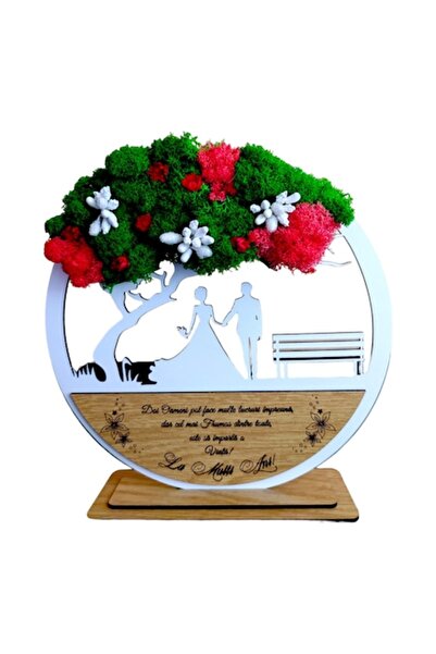 OEM Imagine personalizată cu pomul vieții cu mesaj standard pentru nași și fa...