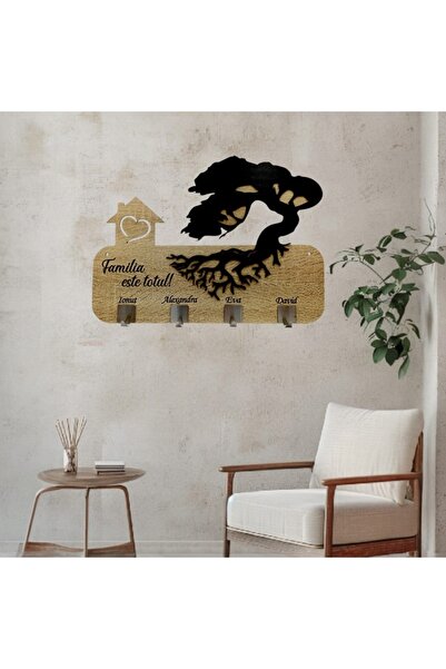 OEM Wooden key hanger, blank - Personalized gift with message for Family, 40x30cm