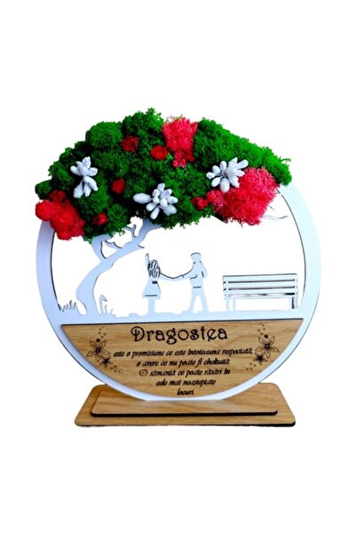 OEM Tablou personalizat cu pomul vieții și mesaj standard, mușchi stabilizat,...