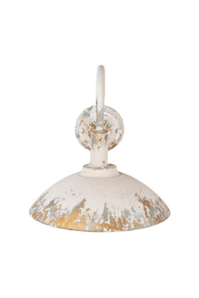 Clayre & Eef Μπεζ vintage μεταλλική απλίκα τοίχου 49x23x27 εκ. E14