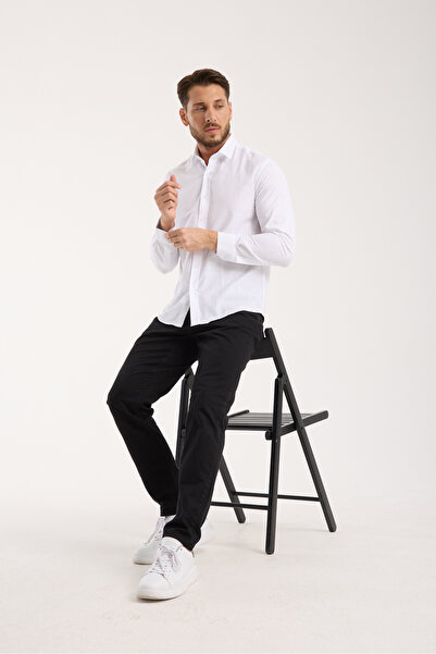 jack carisma ΑΝΔΡΙΚΟ ΠΟΥΚΑΜΙΣΟ ΜΕ ΣΤΥΛ SLIM FIT ΑΠΟ ΒΑΜΒΑΚΙ ΚΑΙ ΛΙΝΑ