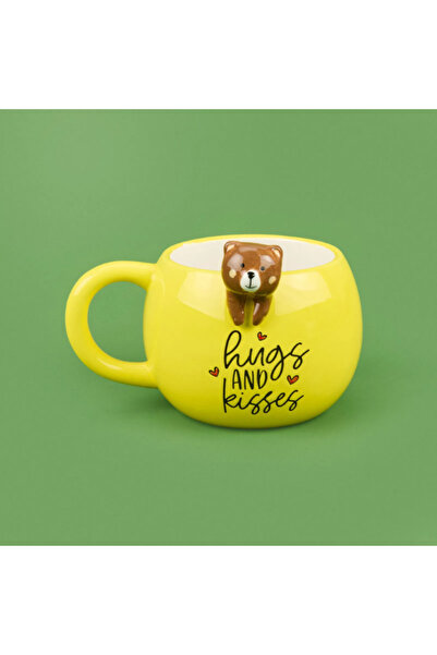 Tohana كوب سيراميك ثلاثي الأبعاد بتصميم حيوان لطيف متدلي