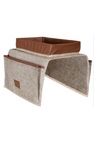 Epilons Multi-Purpose Leather Striped Pocket Sofa Edge Organizer 03938