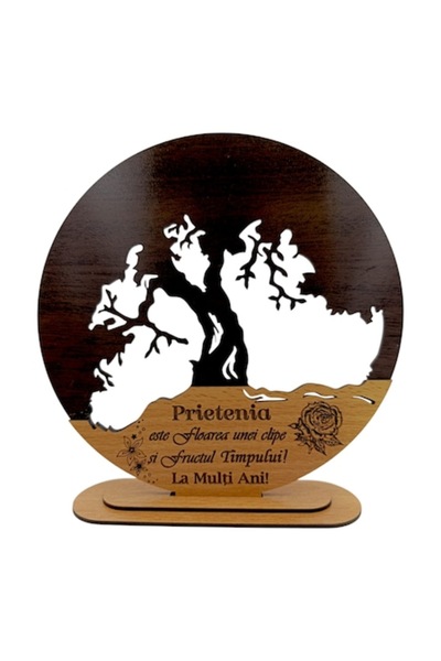 OEM Decorațiune inimă personalizată în formă de Copac al Vieții, „Prietenia e...