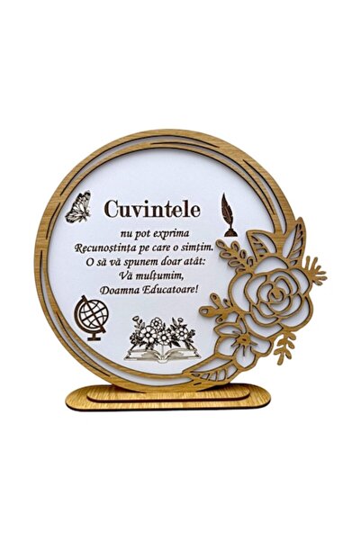 OEM Tablou decorativ cu ramă de trandafir, cadou personalizat cu mesaj standa...