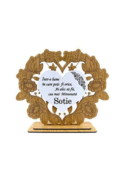 OEM Placă decorativă cu inimă, cadou personalizat pentru soție „Cea mai minun...