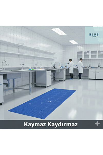 Blue Home 🆕 Bathroom Shower Pool Front Door - Square Honeycomb Mat Non-Slip Anti-Slip Pvc Mat Gray Width: 90cm. Blue 🚿