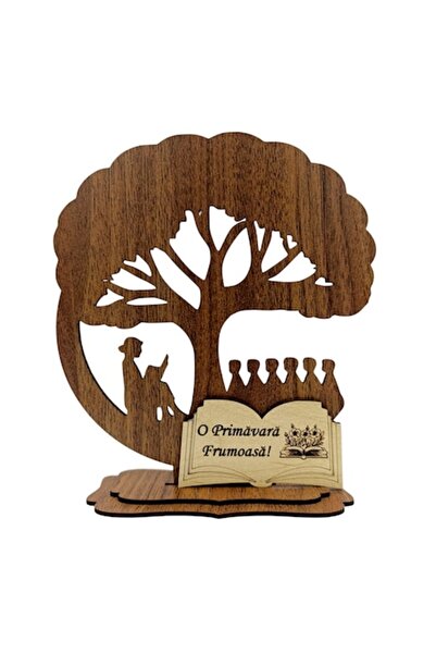 OEM Decorațiune din lemn – Cadou pentru profesor, model 2 cu siluete de copac...