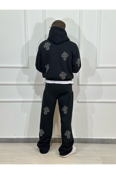 Urban Collection Men's tracksuit with rhinestone cross
