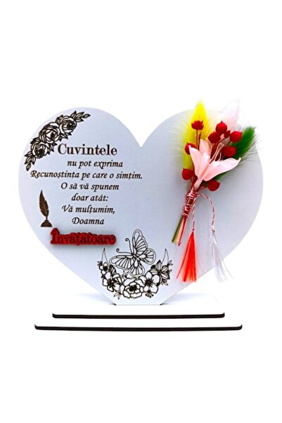 OEM Decoratiune Inima, cadou personalizat cu mesaj standard pentru Invatatoar...