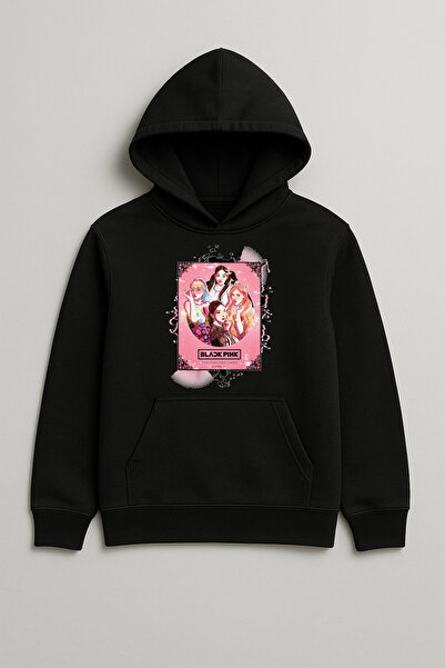 SVART WEAR BLACKPINK Принтирана унисекс детска суитшърт с качулка