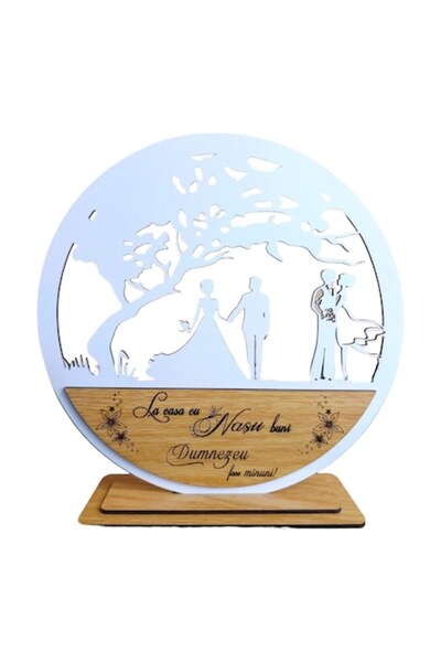 OEM Panou decorativ pentru brad, mușchi stabilizat, mesaj personalizat pentru...