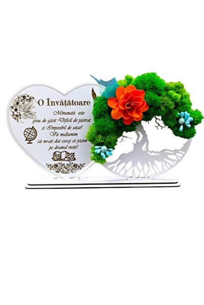 OEM Decorațiune Copacul Vieții cu suport și inimă, cadou personalizat cu mesa...