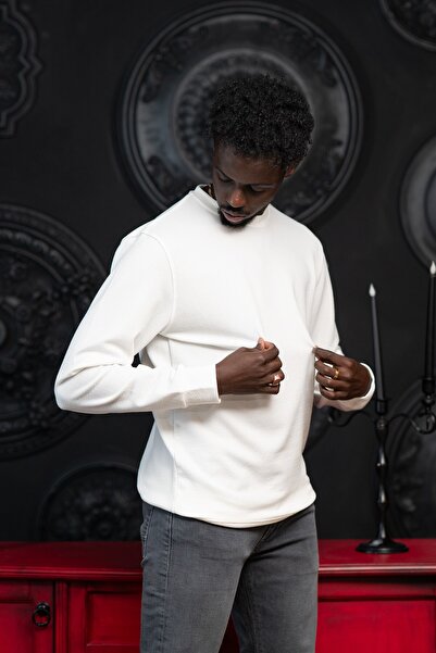 Dorss Regular Fit Dobby Crew Neck Stretch Fabric Transitional Sweatshirt