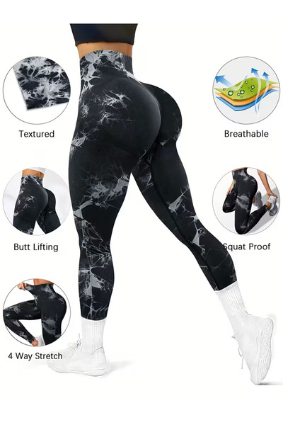 CEDAN Ευέλικτο, μοτίβο μπατίκ, παντελόνι προπόνησης για ανύψωση γλουτών, πλένεται στο πλυντήριο, αθλητικό στυλ