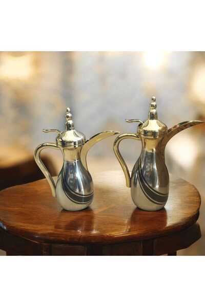 Alsaif Gallery High-quality, break-resistant pressure thermos set featuring two layers of stainless steel, available in 1 liter and 0.80 liter capacities.