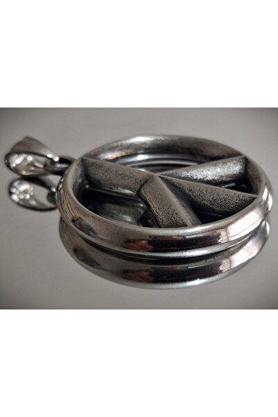 voyageaccessory Peace Sign Retro Hippie 316L Steel Large Peace Symbol Peace Necklace