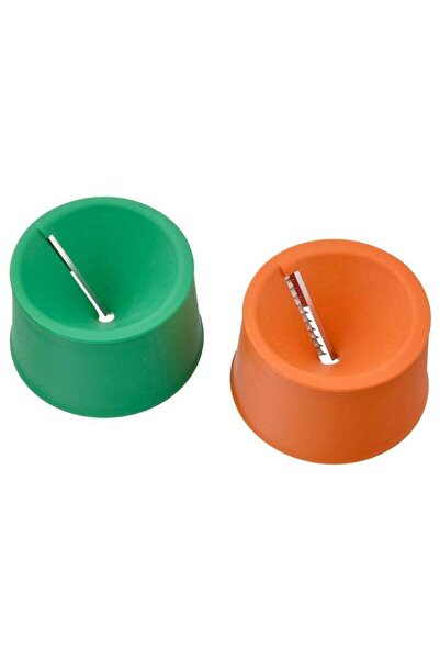 Generic Vegetable Slicer Set of 2 - Bright Orange & Green