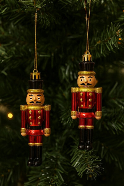 DODOMAR Ornament pentru brad de Crăciun cu figurine de soldat de 12 cm – Set ...