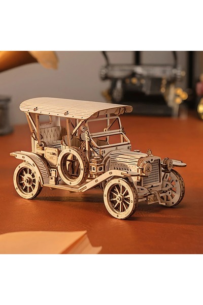 Robotime Klasik Araba Ahşap Maket - 3 D Puzzle - Yapboz