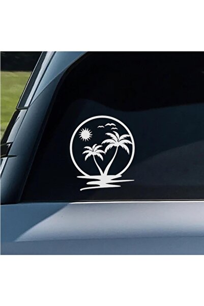 Oracal Decorative car sticker, durable, Hawaii time, palm trees, 18cm, copper