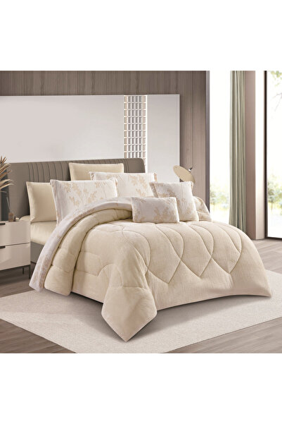 HOURS Horse double-sided fur and velvet winter bedspread suitable for a 200x200cm double bed, 8-piece set (Casey-06)