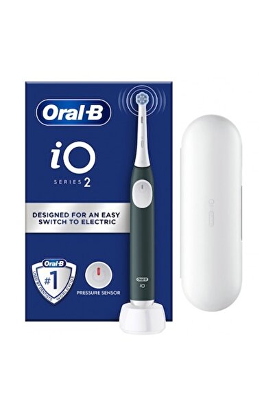 Oral-B iO2 electric toothbrush, round head, green, 2-minute timer