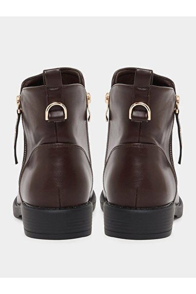 Styli Coffee Brown Ankle Boots