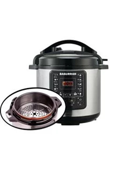 BASURRAH 6-liter electric pressure cooker with a 1000-watt mandi grill