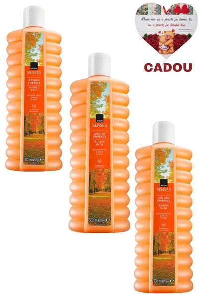 AVON Set of 3 x Golden Embrace bath foam, 500ml