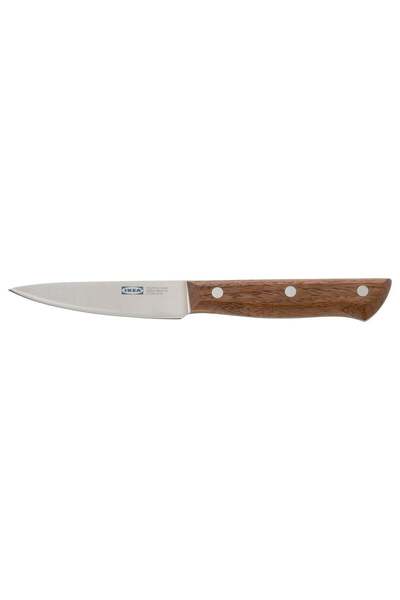 VARDAGEN Paring knife, stainless steel/walnut, 9 cm