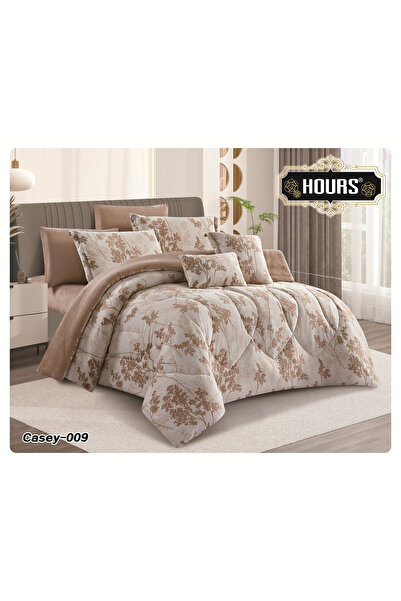 HOURS Horse double-sided fur and velvet winter bedspread suitable for a 200x200cm double bed, 8-piece set (Casey-09)