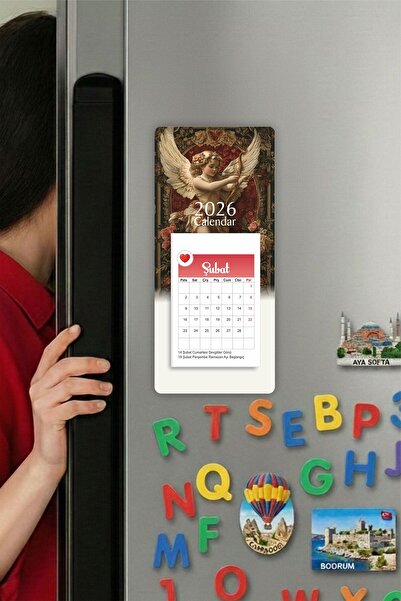 Tieni 2026 Takvimi | Buzdolabı Magnetli Takvim | Refrigerator Magnet Calendar |Kd1218