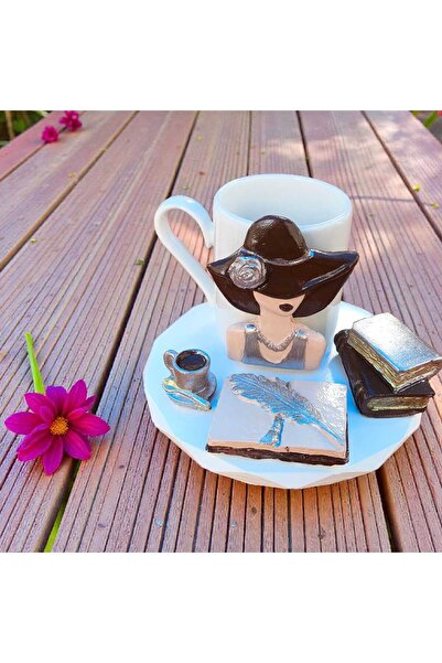 e&e süs dükkanı Custom Design Coffee Cup with Book Teachers' Day Gift