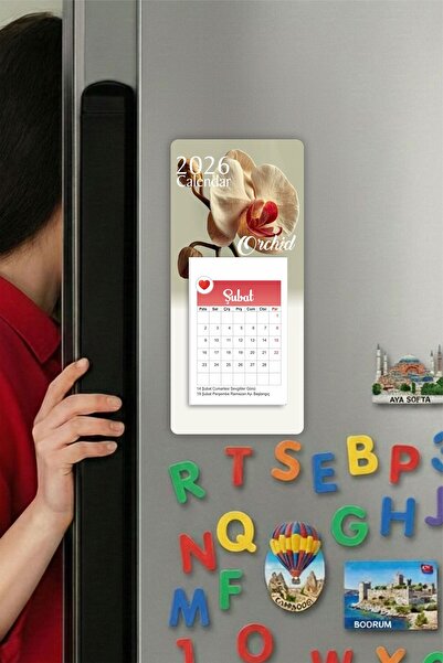 Tieni 2026 Takvimi | Buzdolabı Magnetli Takvim | Refrigerator Magnet Calendar |Kd1207