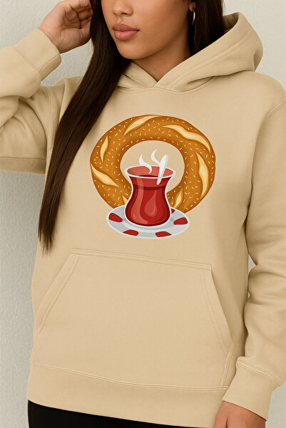 Trendy Sun سويت شيرت للجنسين بغطاء رأس بخيط واحد. عصري وممتع مع الخبز المقرمش...