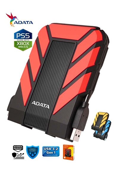 Adata HD710 Pro DURABLE 1TB External HDD - Shockproof Waterproof (Red)